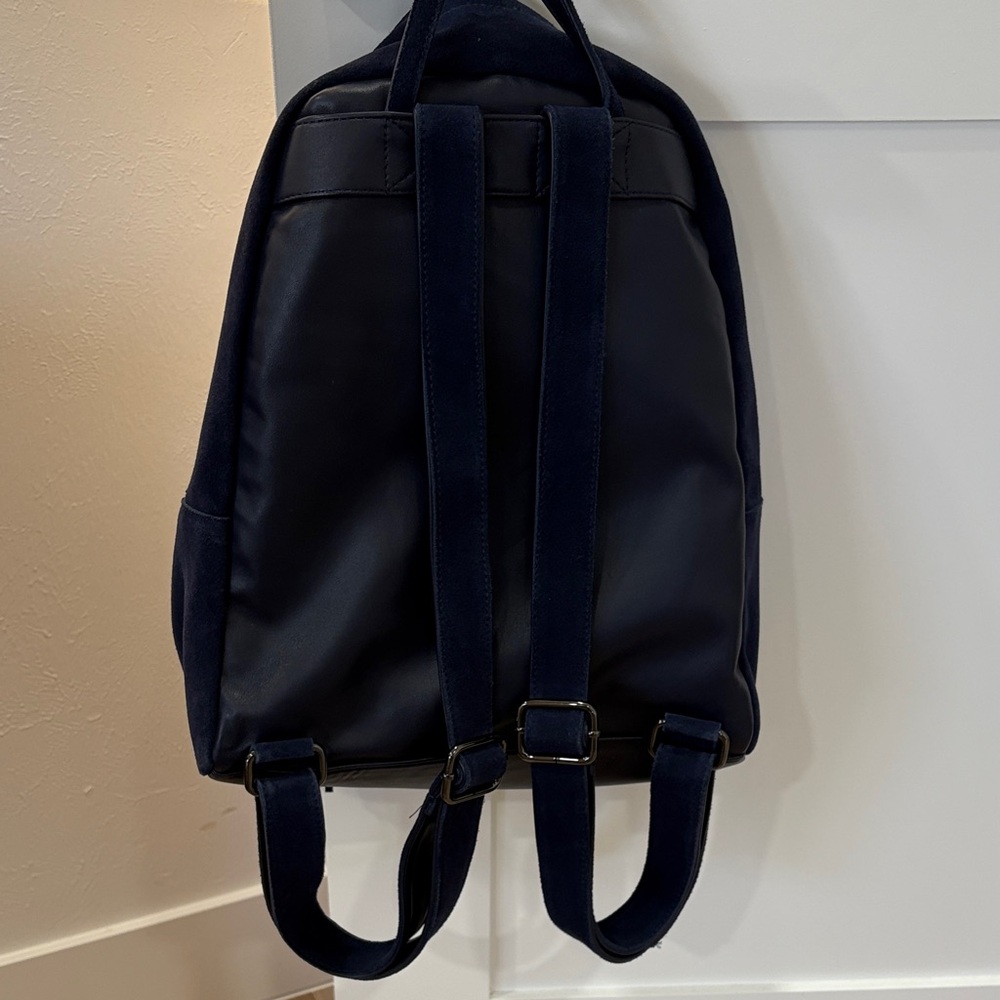 Navy Suede Backpack - image 5